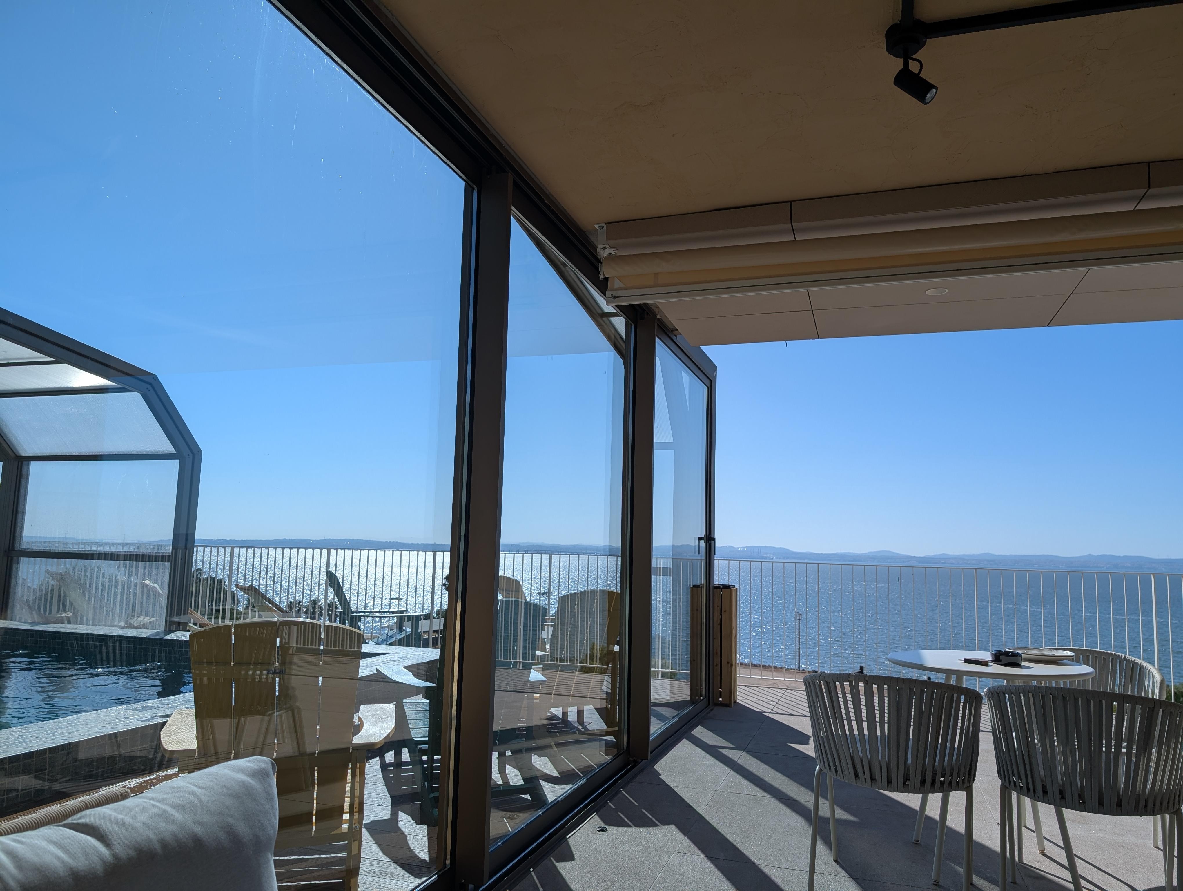 View from terrace bar.