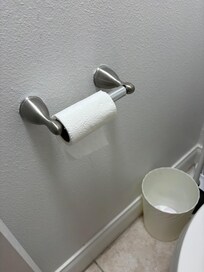 1/2 roll of toilet paper was provided