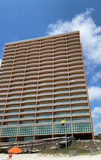 Condo building view from the beach