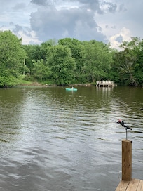 Kid fishing in the kayak