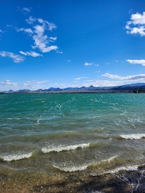Too cool out to dip our toes, but we enjoyed the walkways along the channel.