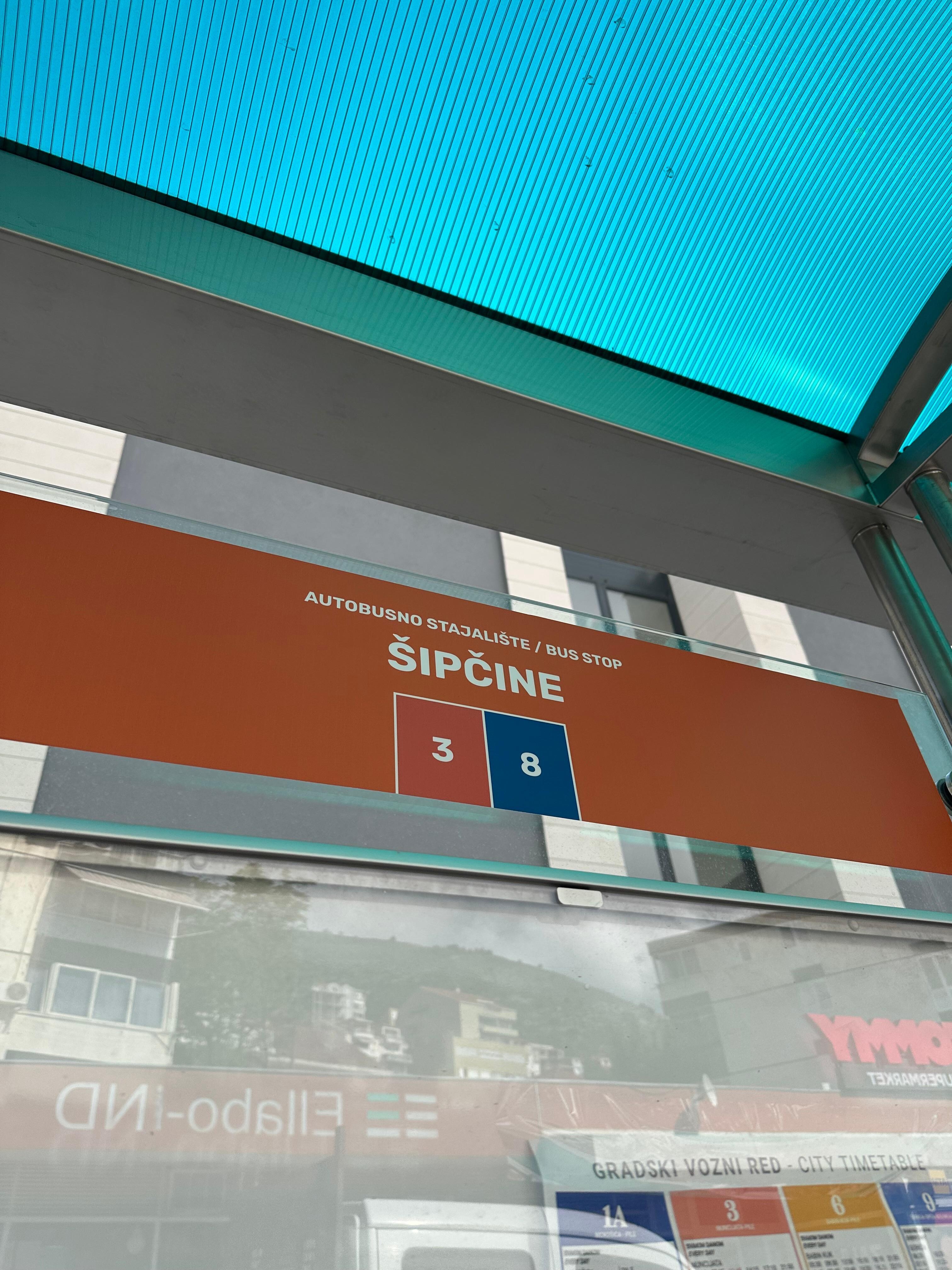 Local bus stop to the apartment
