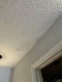 Water damage to ceiling