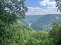 View or the New River Gorge from the National Park Visitors Center