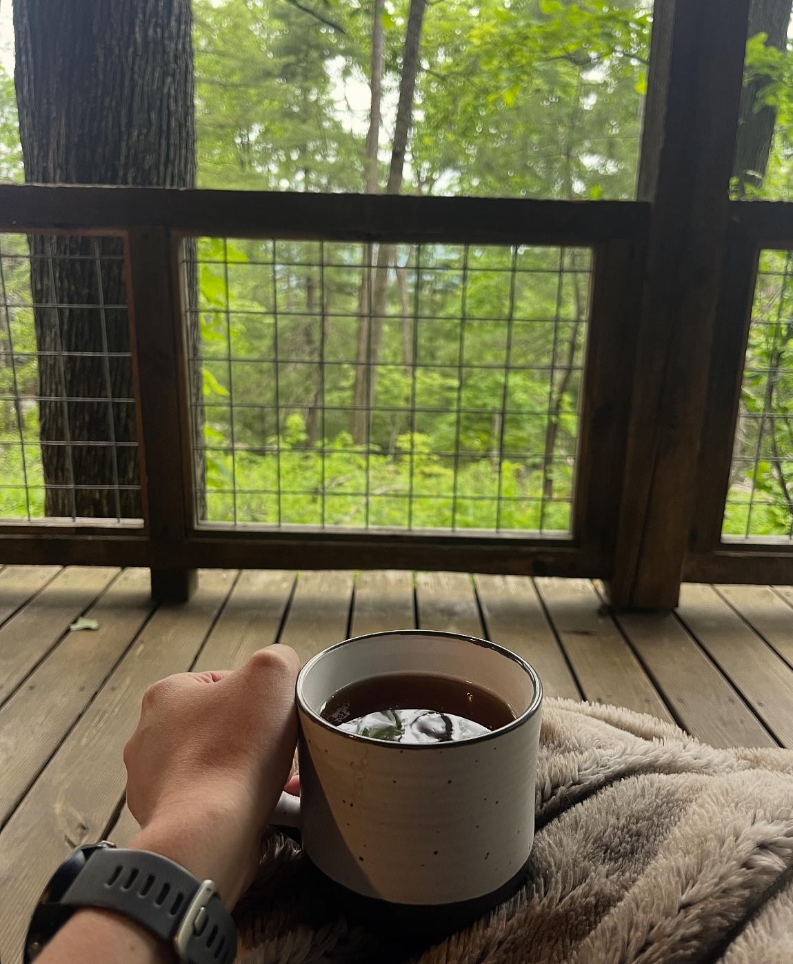 Cozy porch mornings were my favorite! 