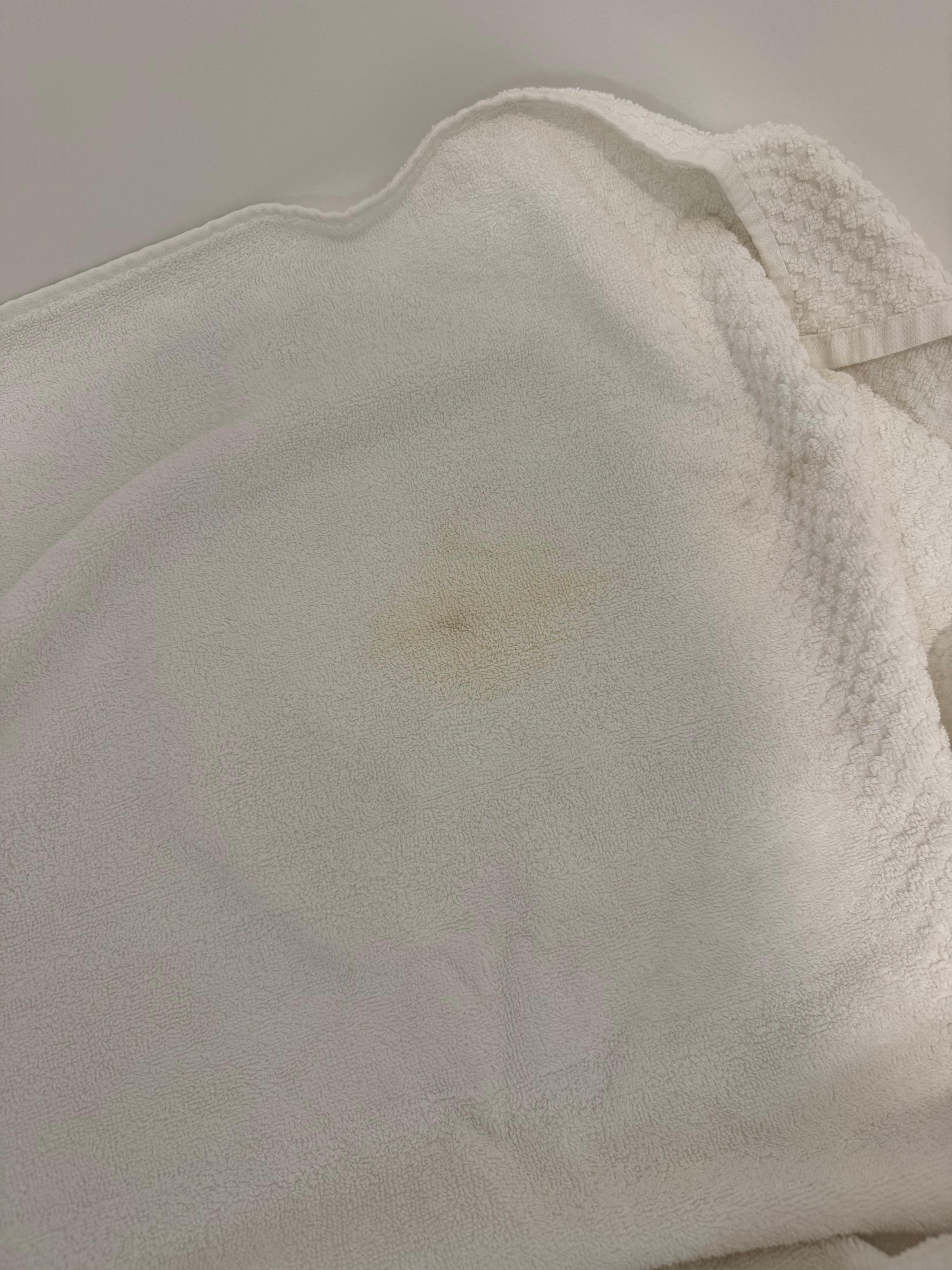 This is the stained towel we were given. 