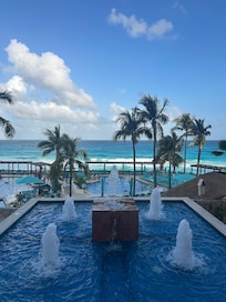 Fountains, furniture, food and all so relaxing.