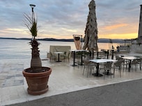 What restaurant on the water nearby?