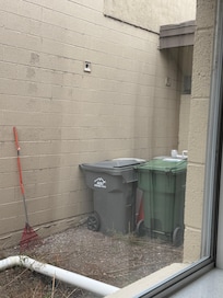 View out back window (didn’t smell too good)