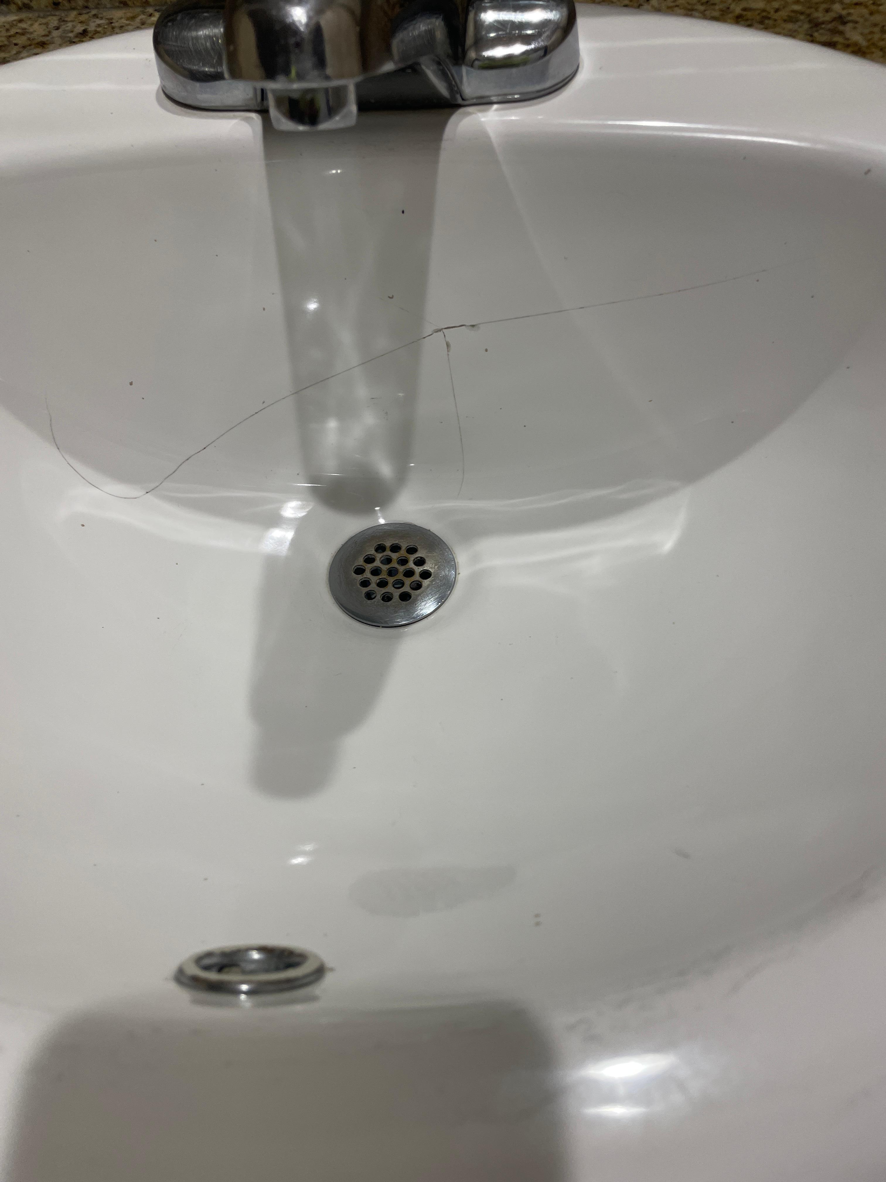 Sink was cracked