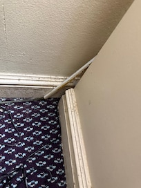 Mold/dirty behind nightstand