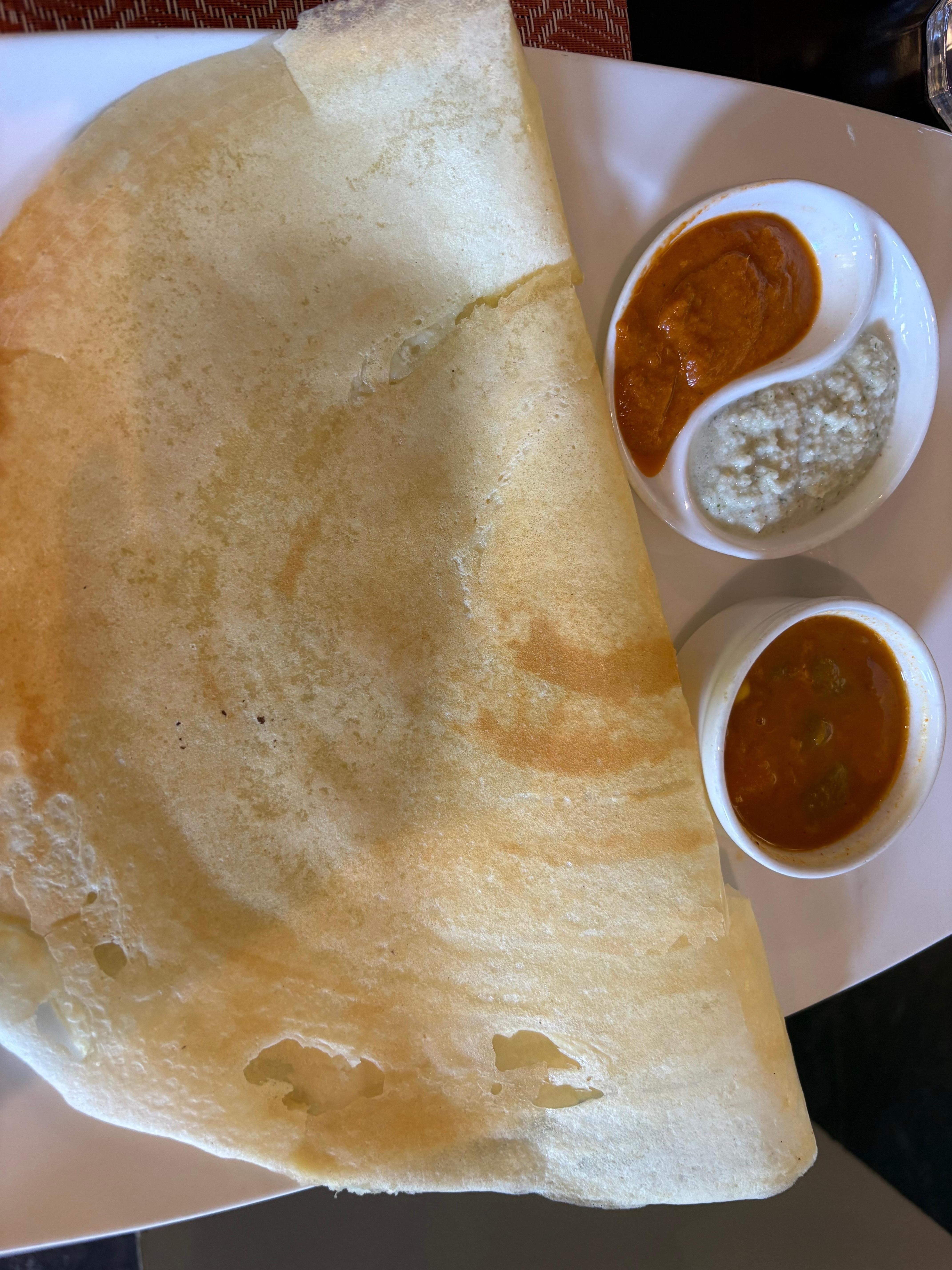 Lovely dosa at breakfast 