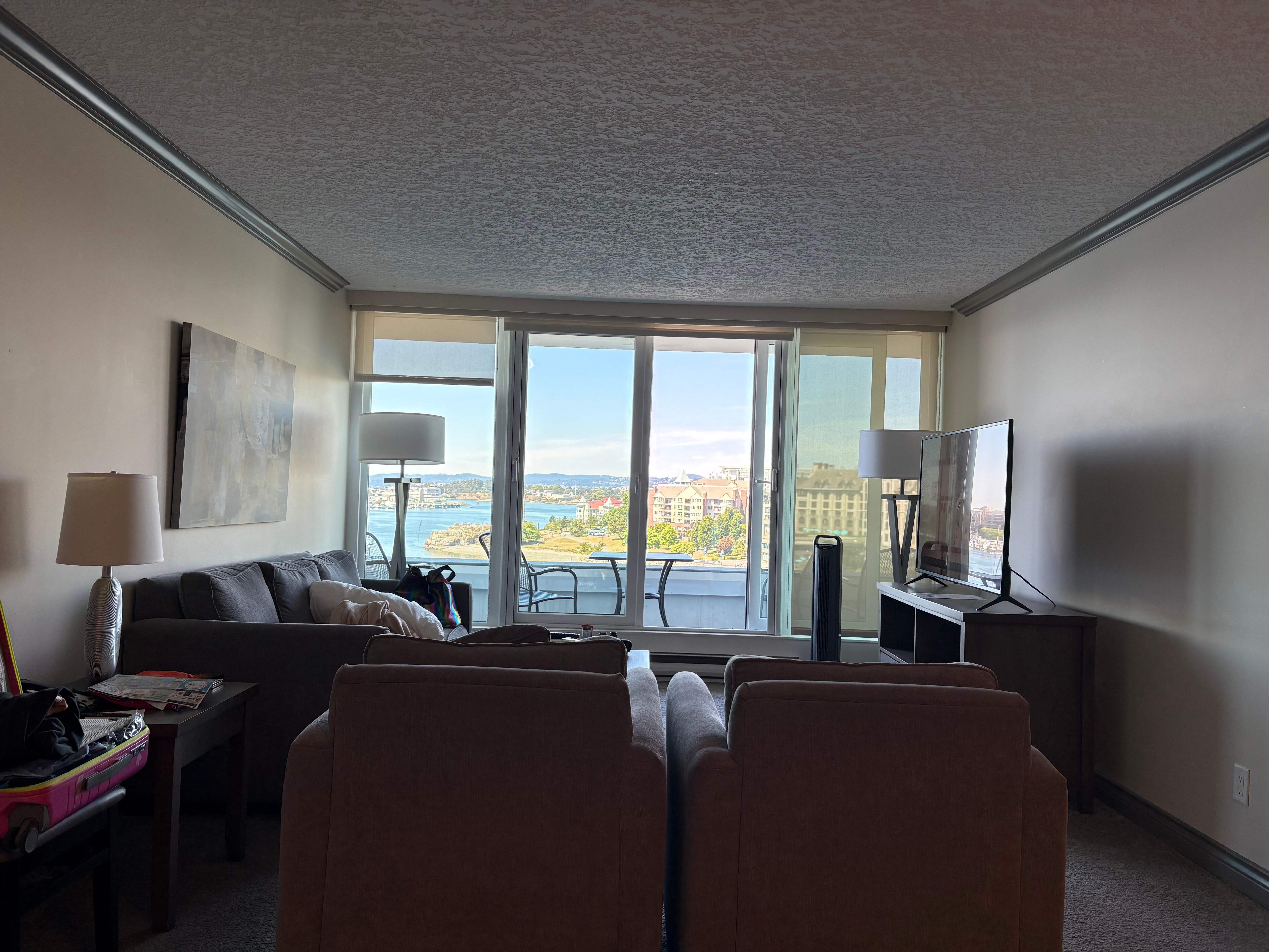 Living room walkout to balcony 
