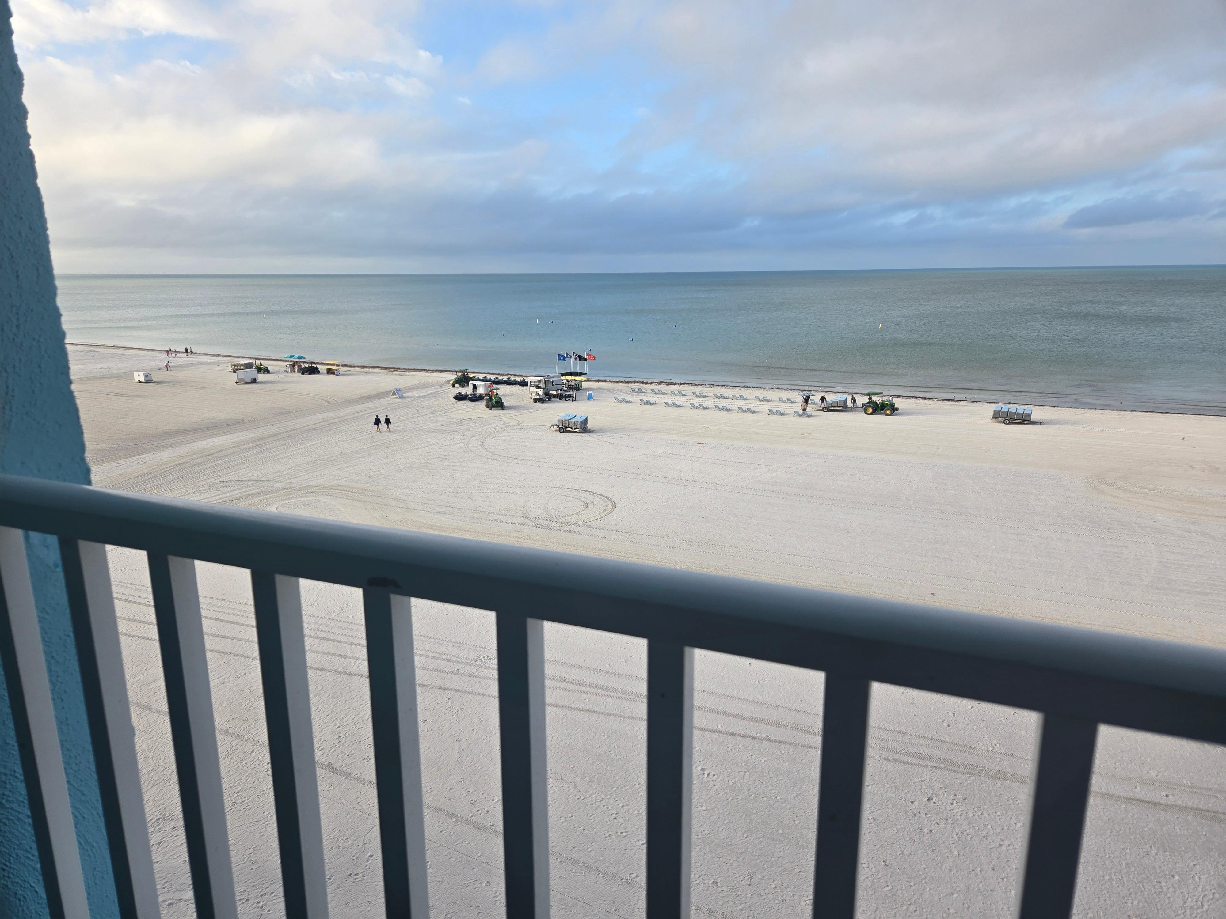 No relaxation listening to the waves. Just loud tractors.