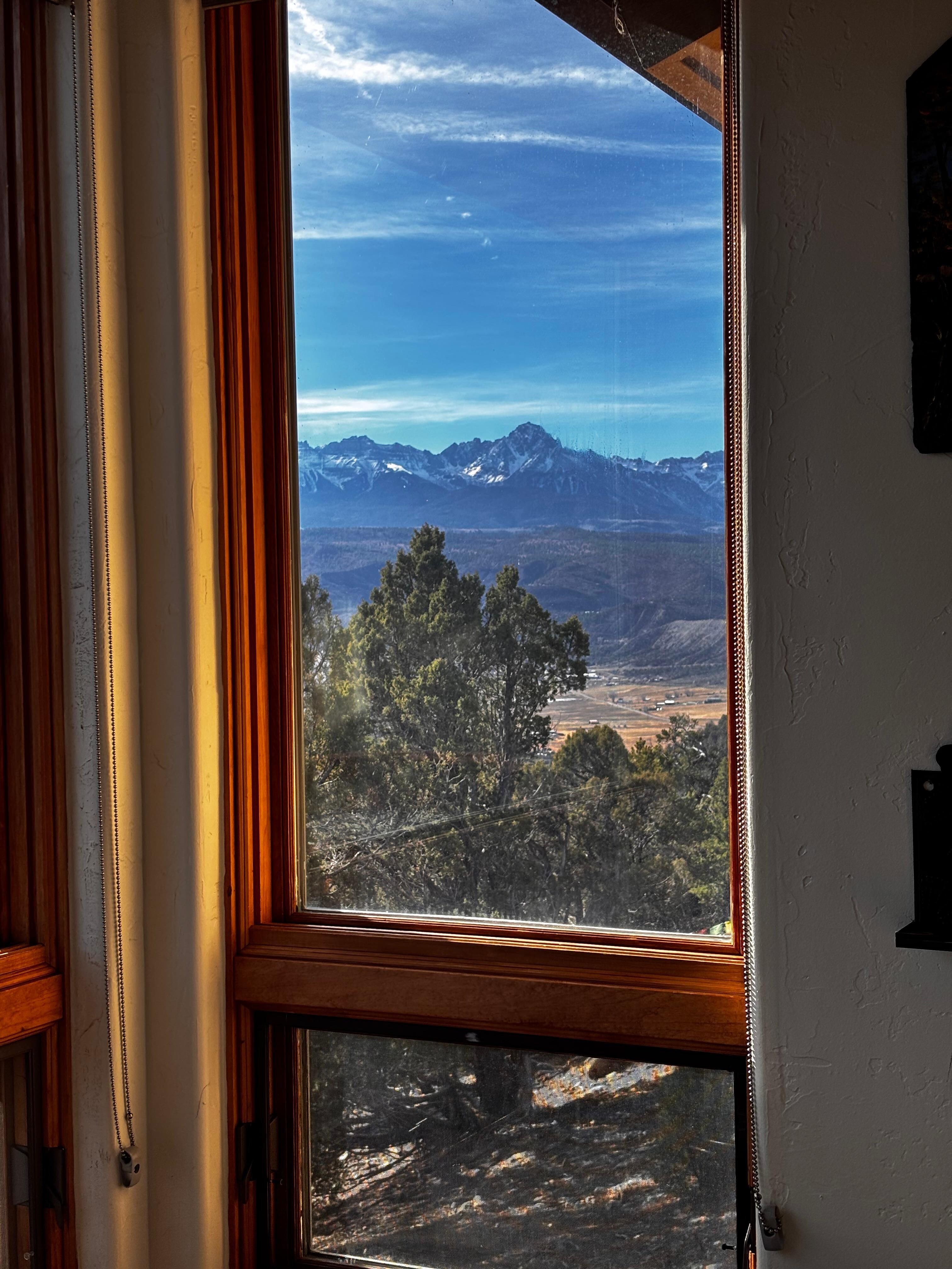 View from inside the living room