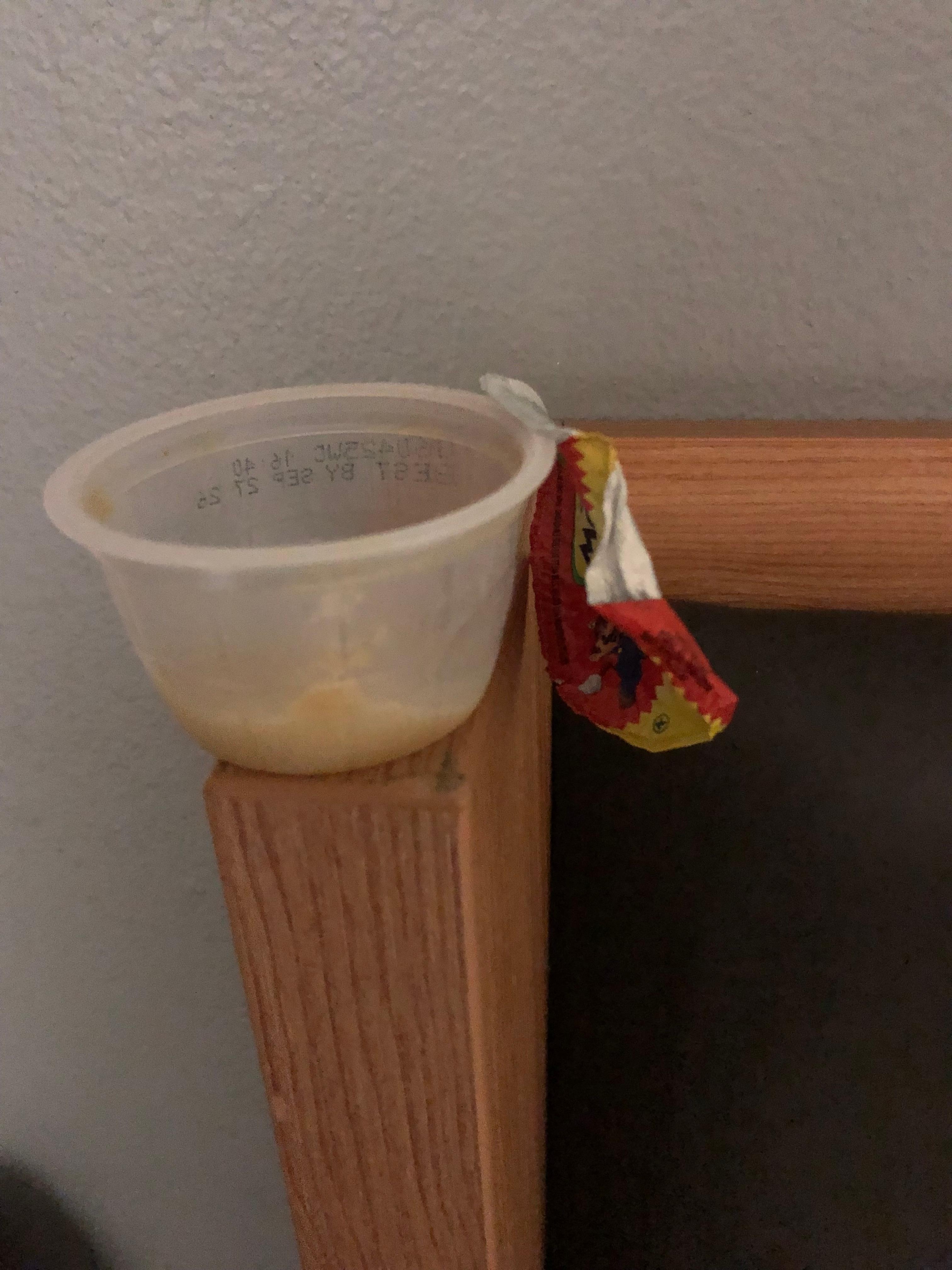 This was on the headboard when I checked in. 