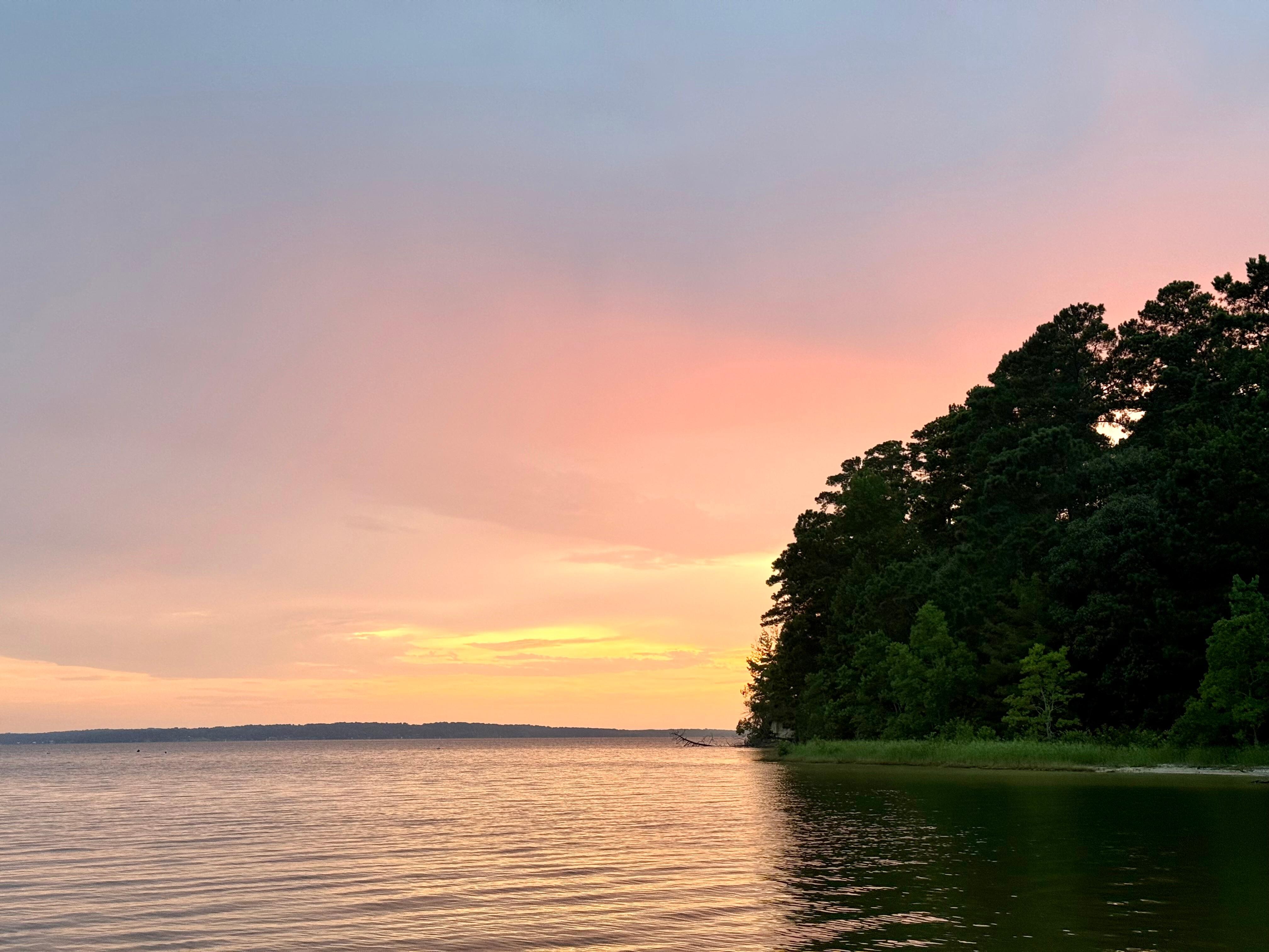 Sunset view from the side porch. 