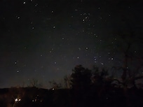 Night sky around midnight from balcony