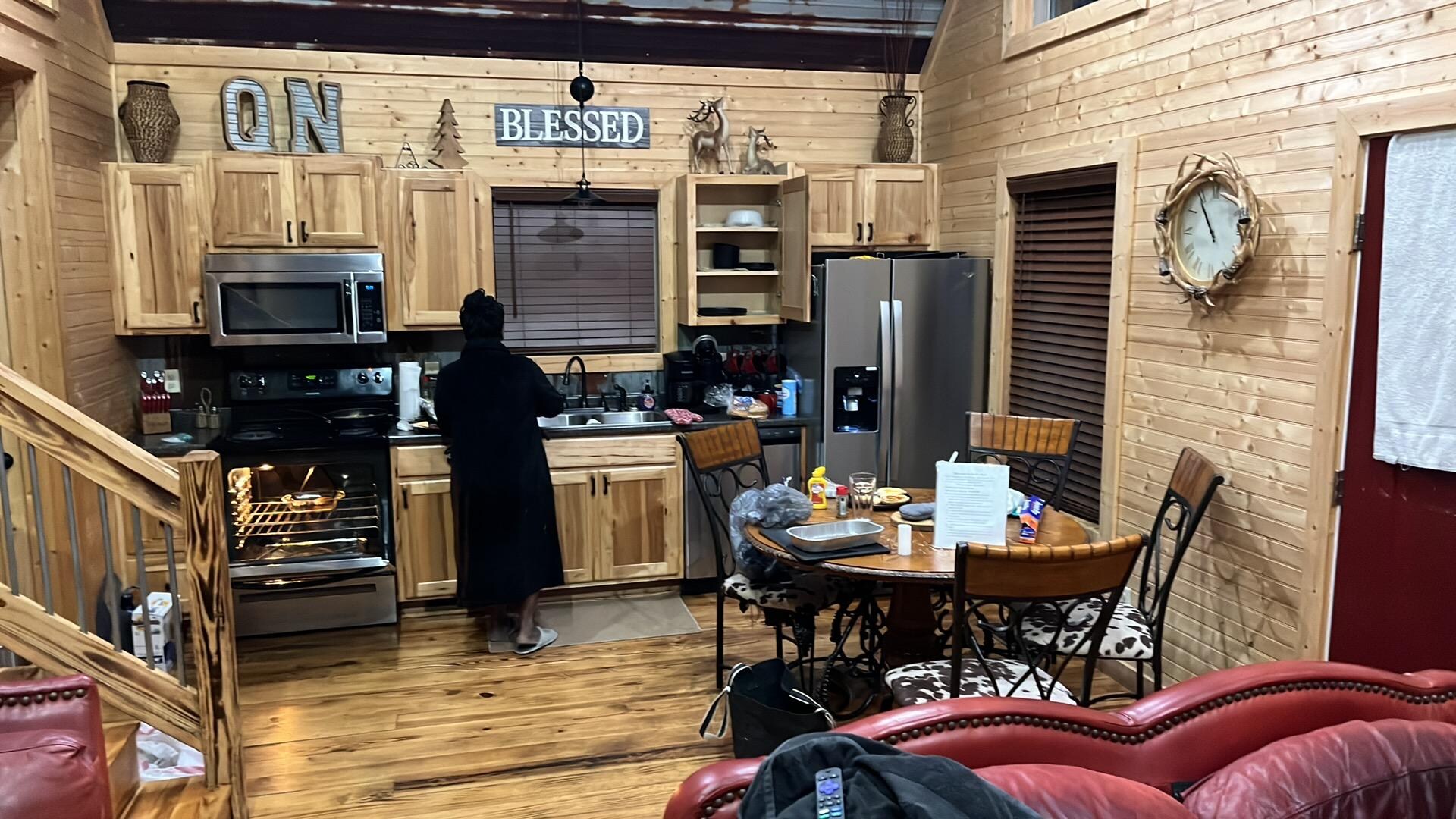 My girlfriend had to put on a thick robe to not freeze