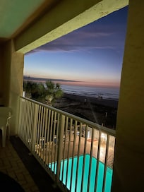 Sunrise from our balcony.