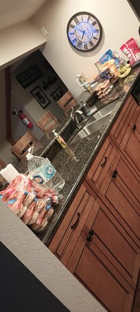 Kitchen was nice and lots of useful dishes