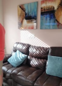 Couch with end recliners was comfy