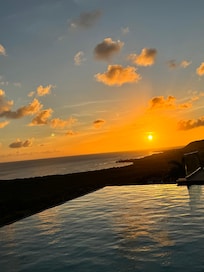 Sunset view from the pool