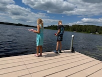 The kids loved fishing from the dock and caught quite a few fish!