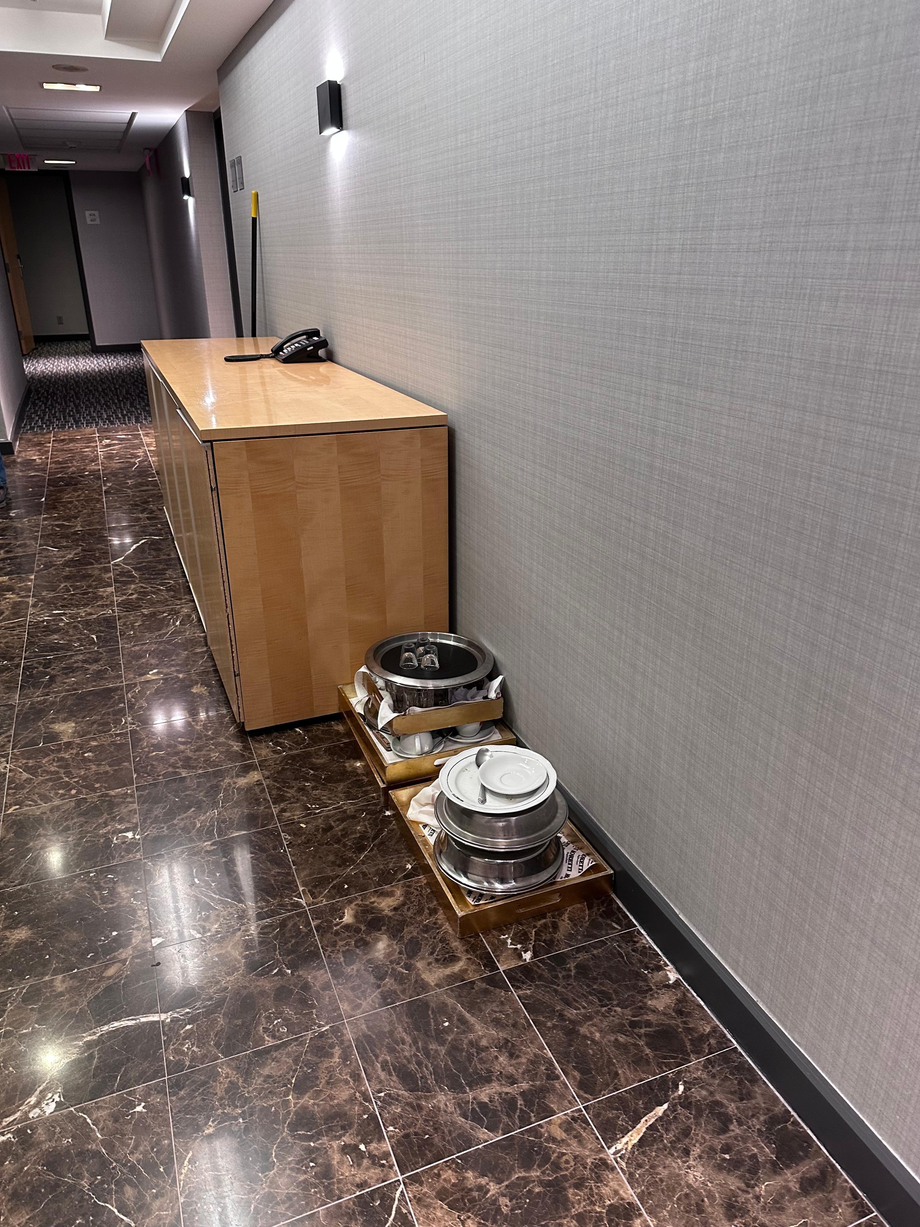 Other people’s Room service sat outside for 3 days. 