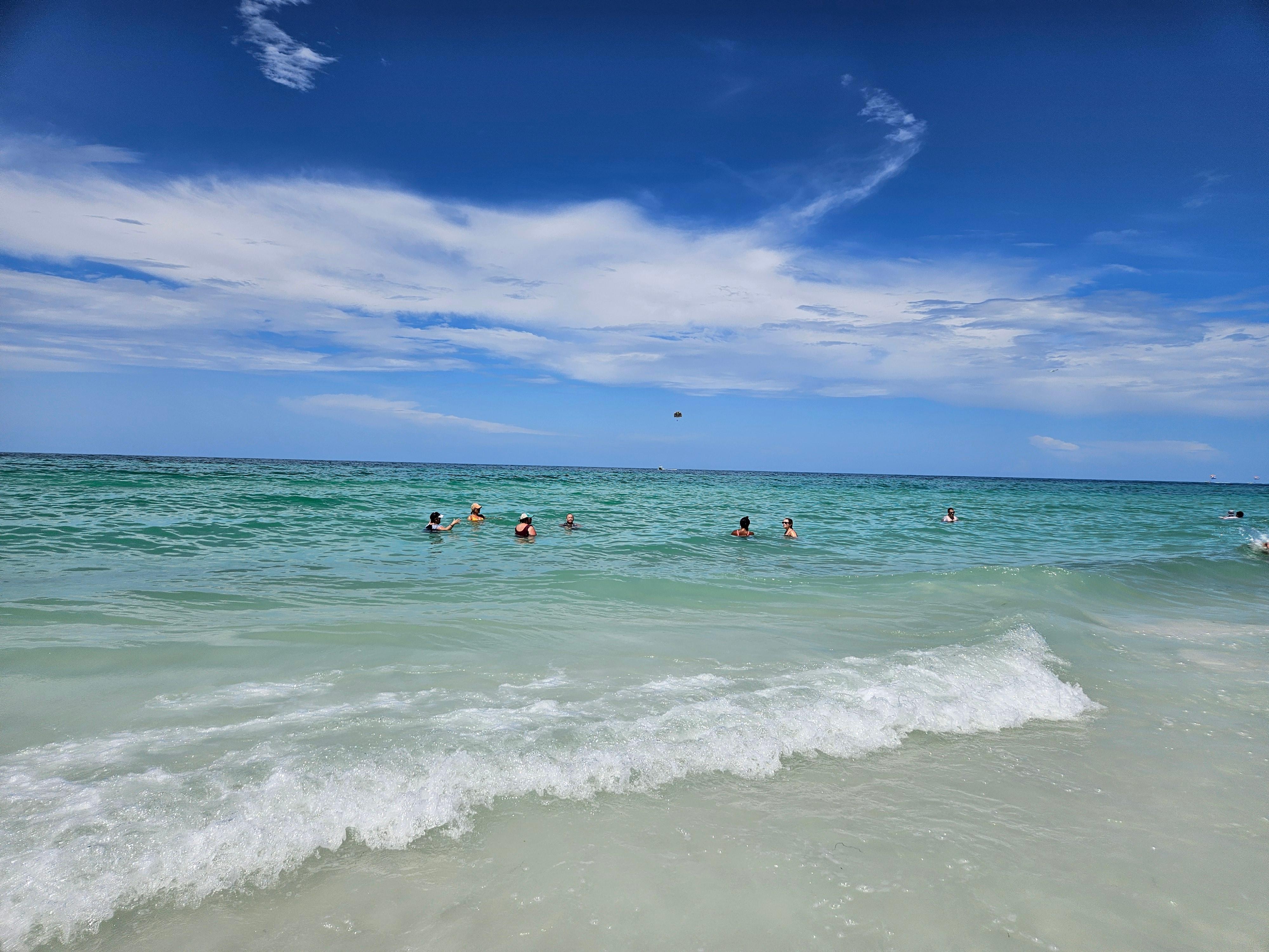 The water was clear and calm!