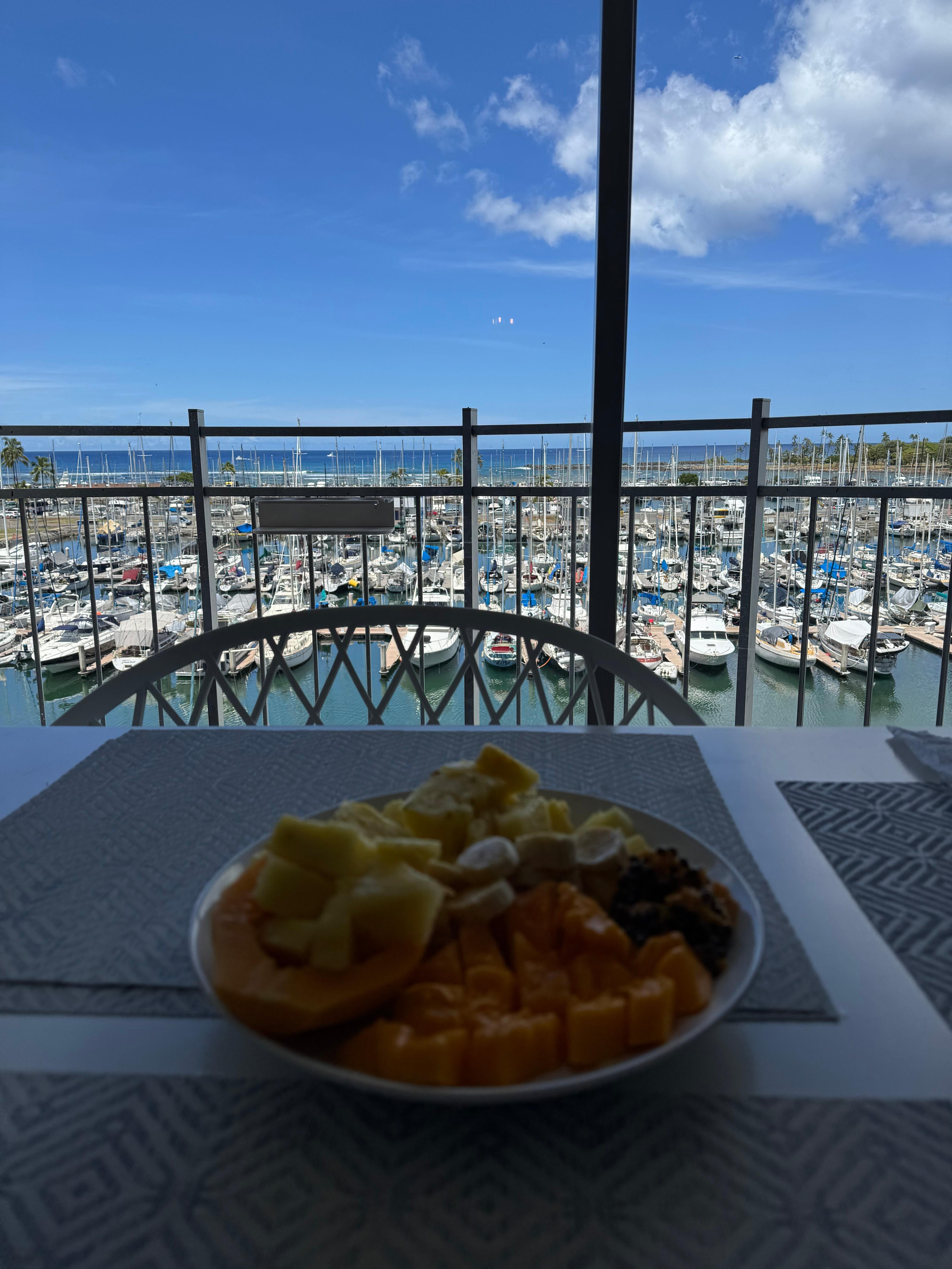 Our daily breakfast view