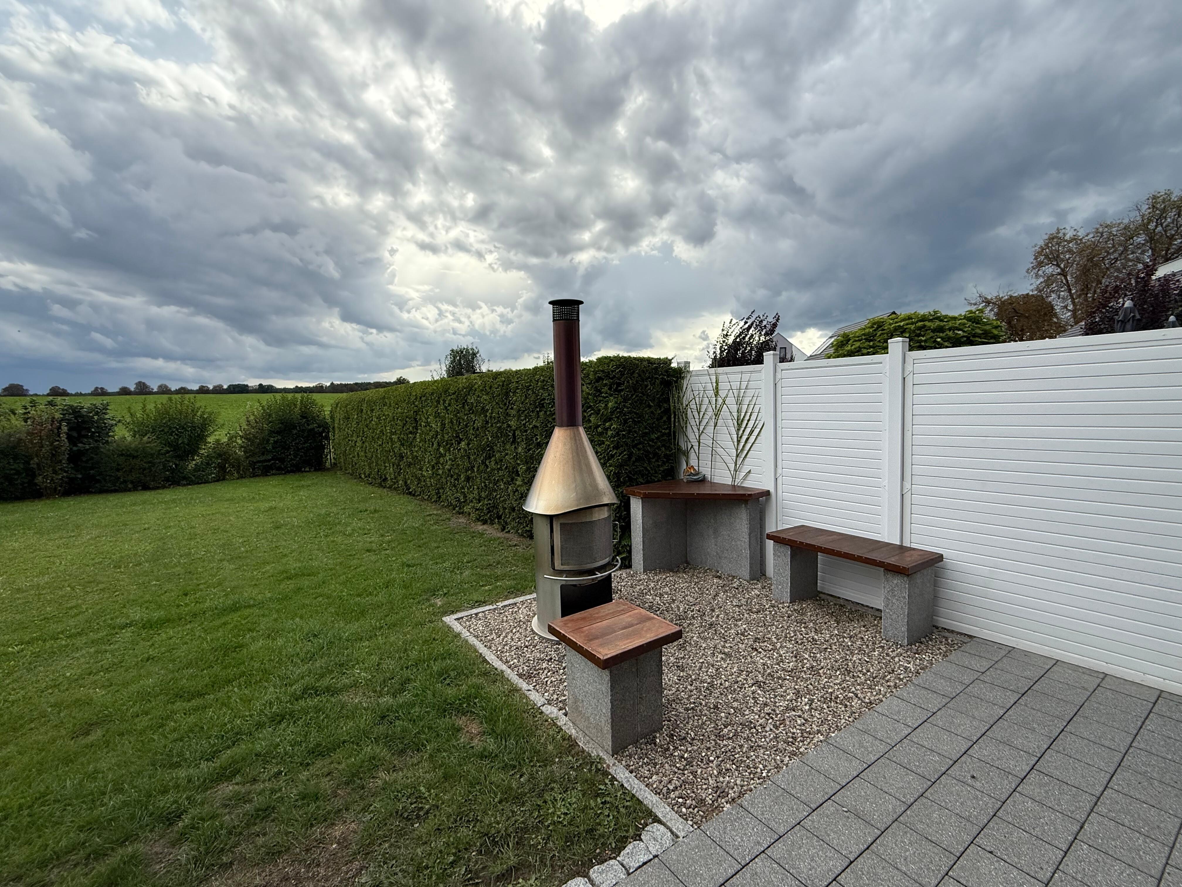 Tuin jammer geen houtblokken