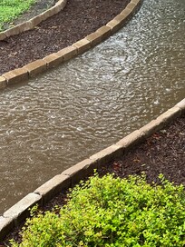 Front walkway after a rain on Wednesday.