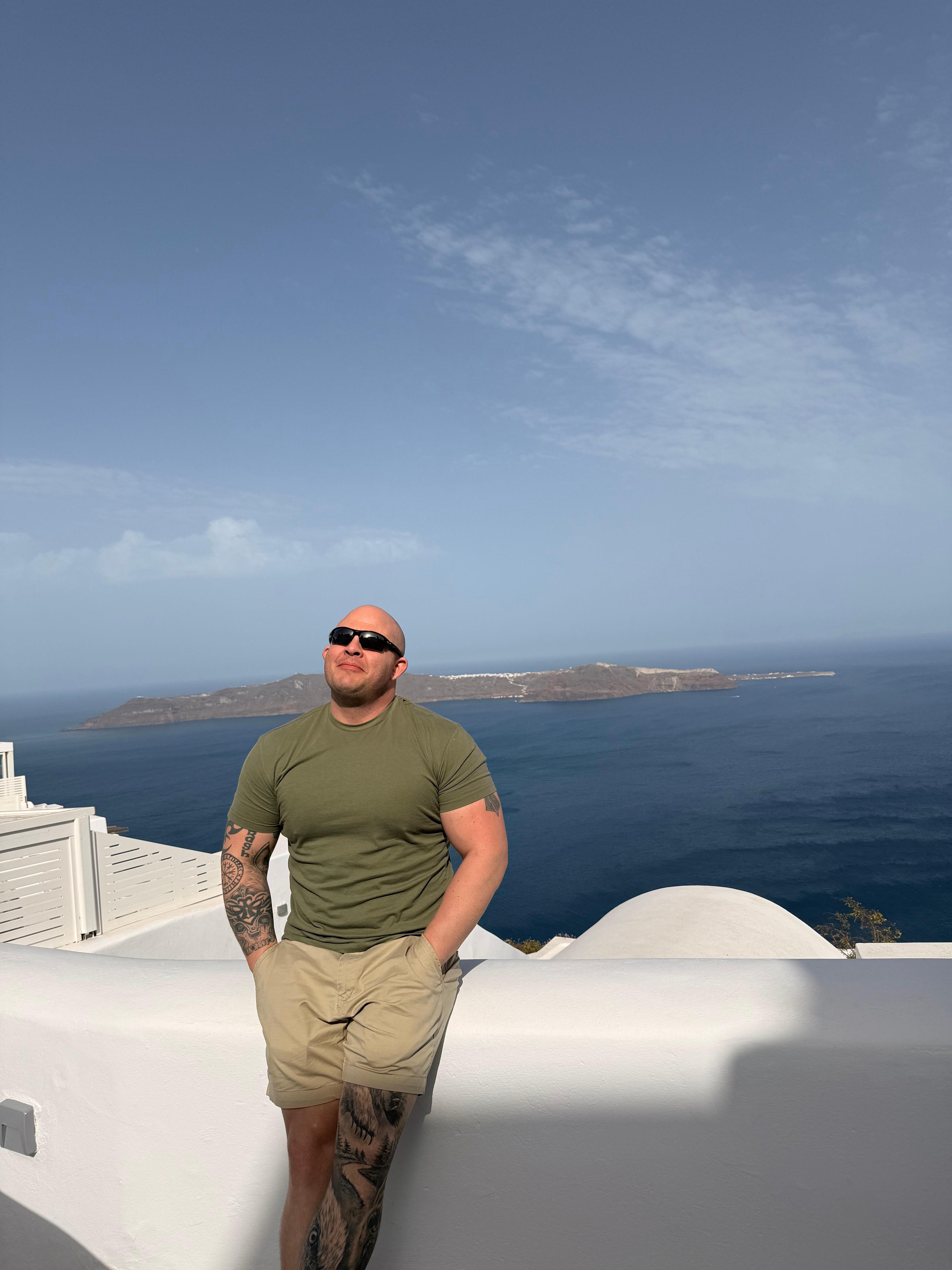 My husband taking it all in!