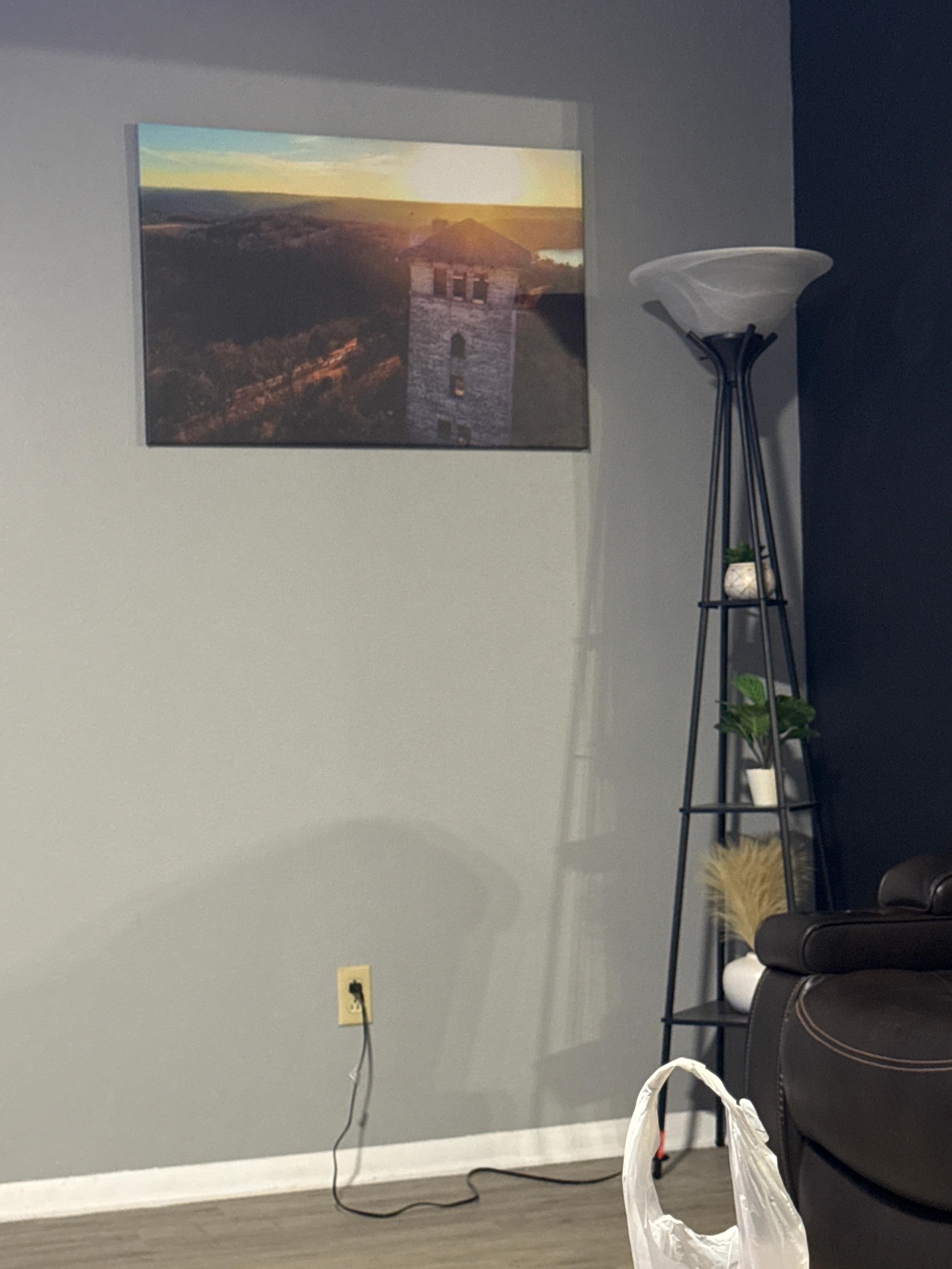 Beautiful lamp and aerial photograph. 