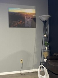 Beautiful lamp and aerial photograph.