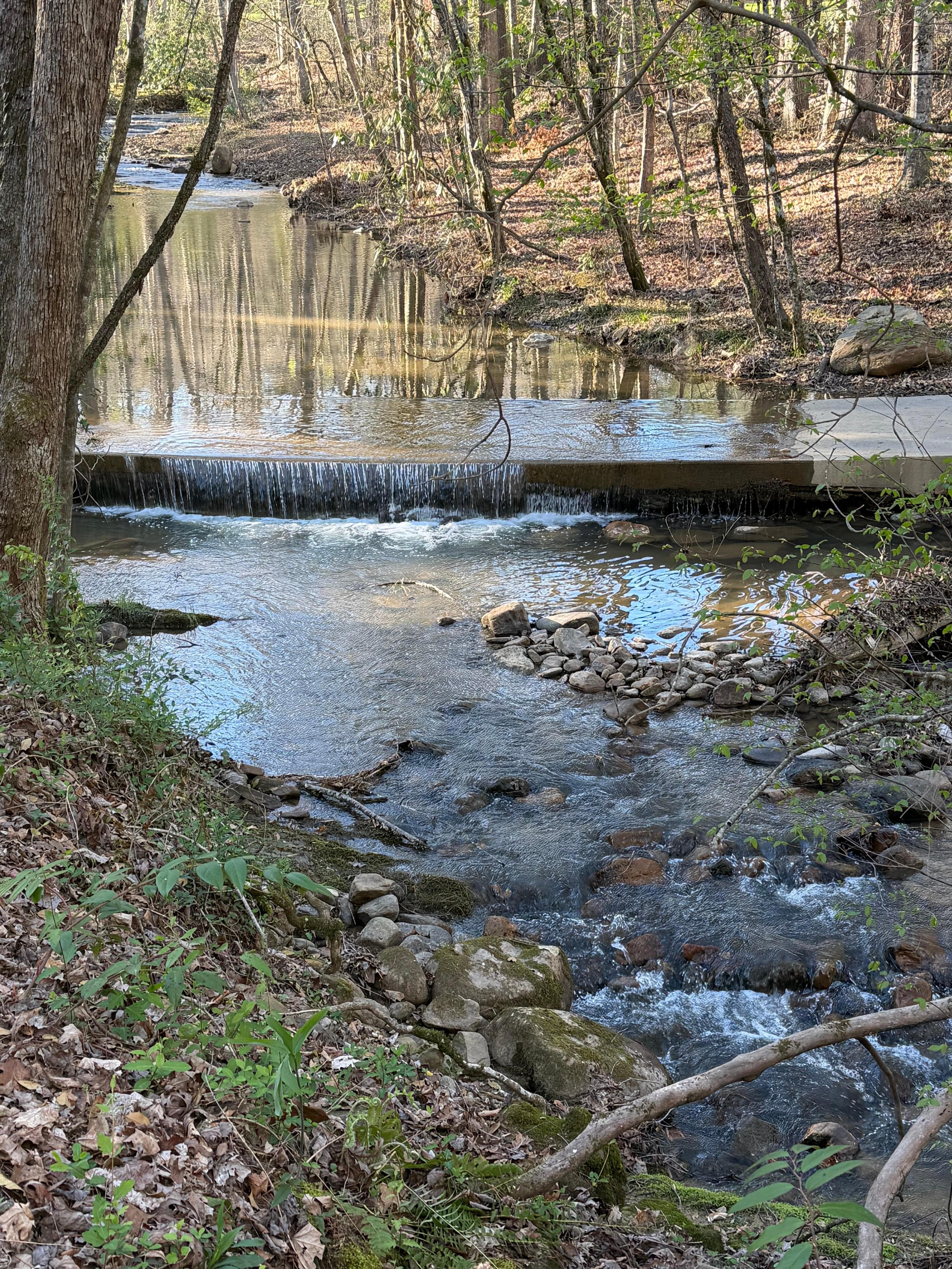 The creek crossing to get to the house. 