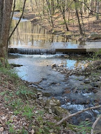 The creek crossing to get to the house.
