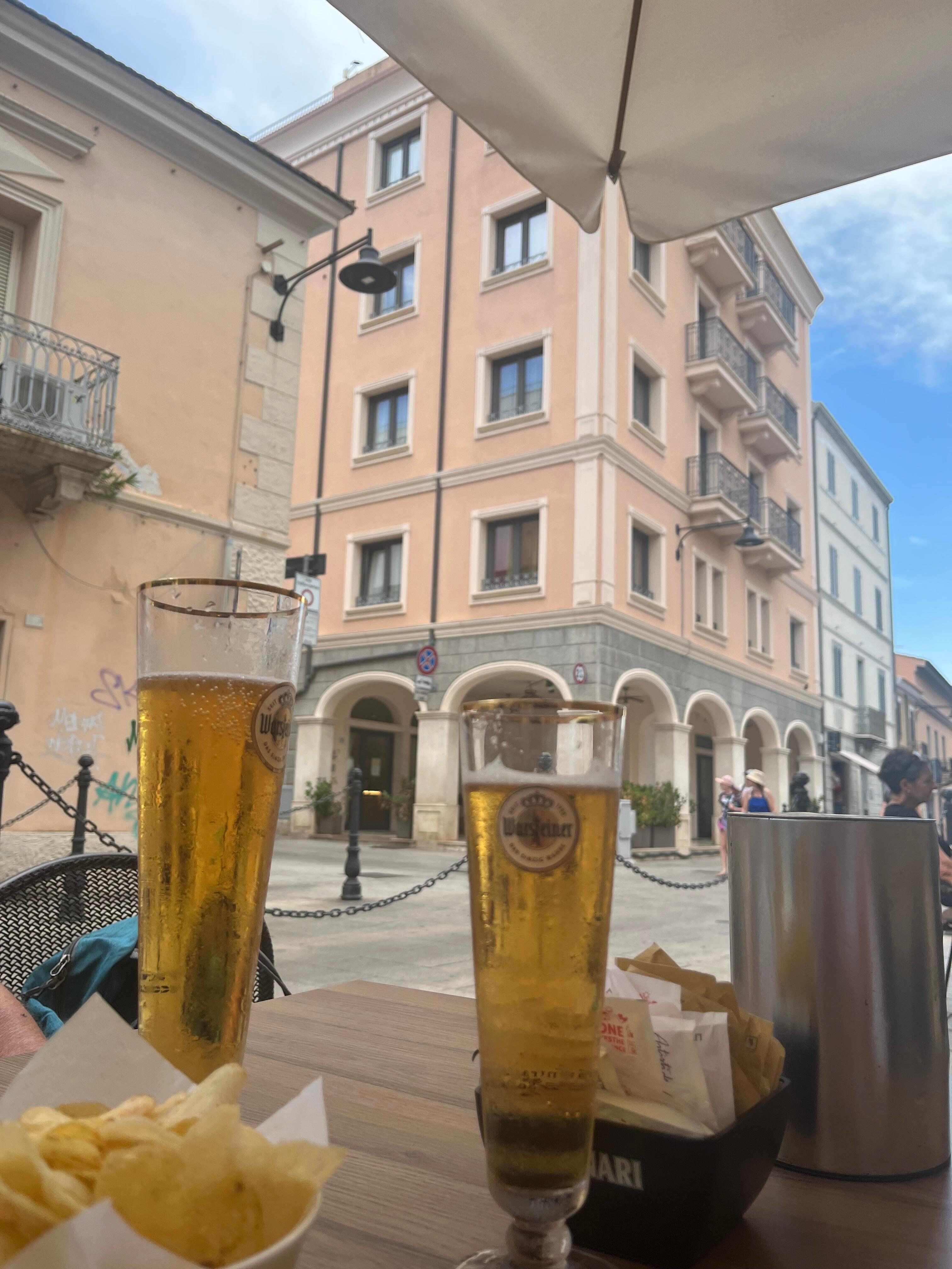 View of hotel from Cafè opposite. 