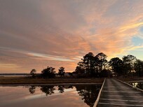 This is the view as you are about to cross the bridge out to the island.