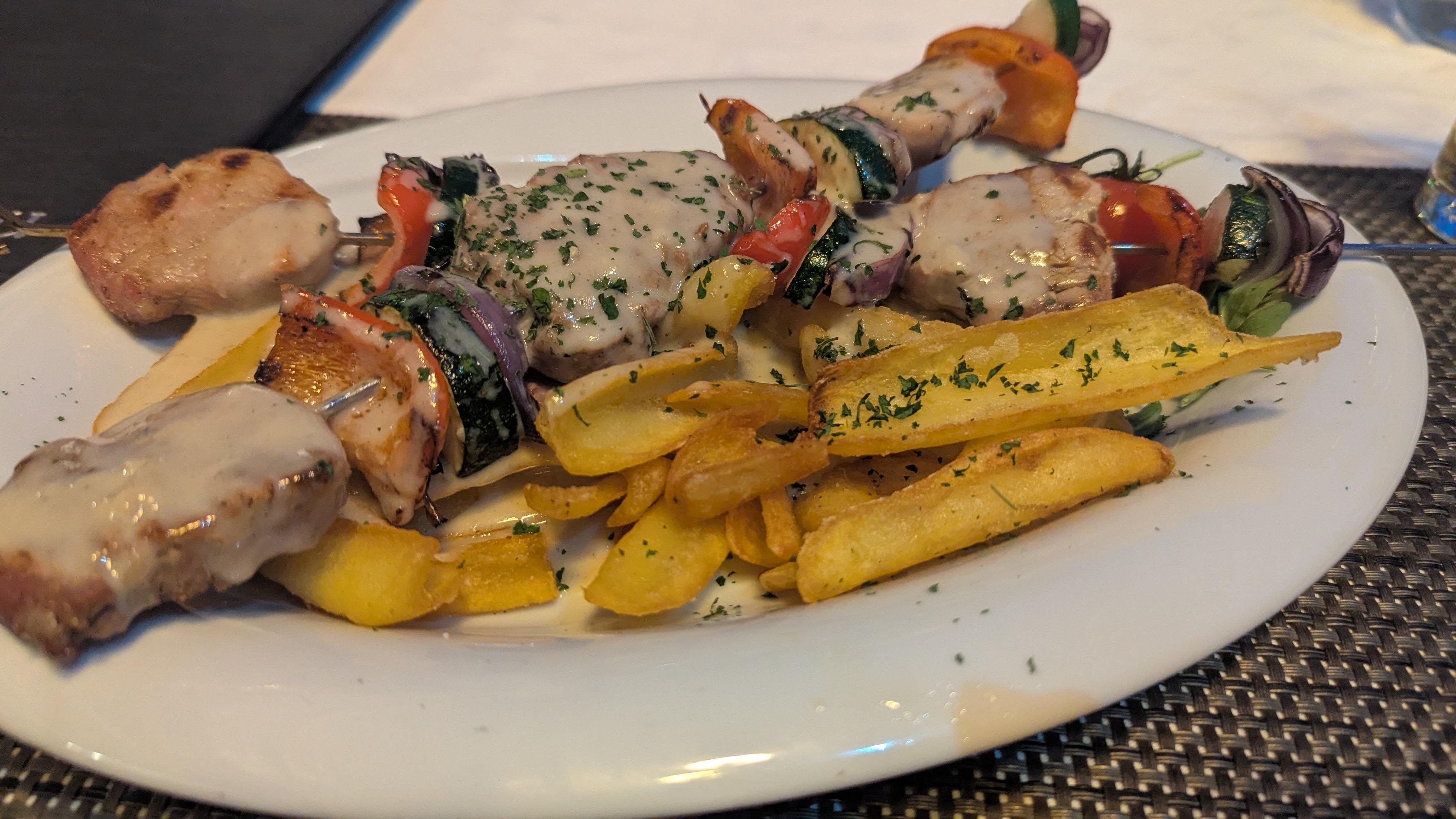 Skewered Pork at Hotel Resturant.