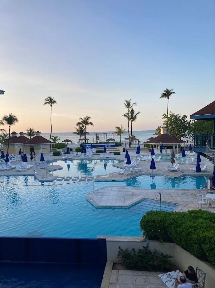 View from the pool area