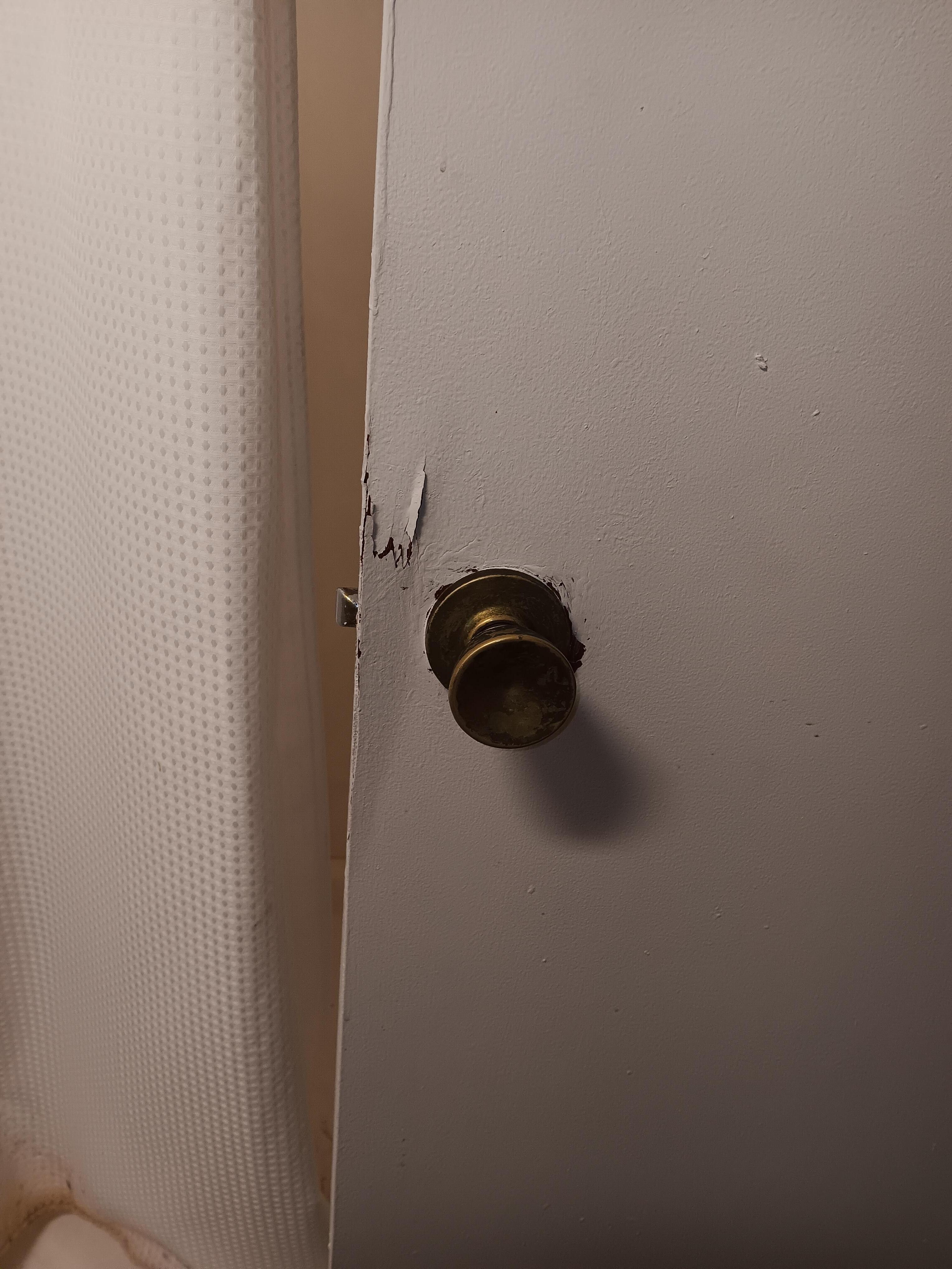 Bathroom door broken and would not close