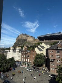 View from our room. The Petit Paris restaurant, pictured, was very good!