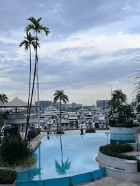 Taken from level two. Swimming pool and the view