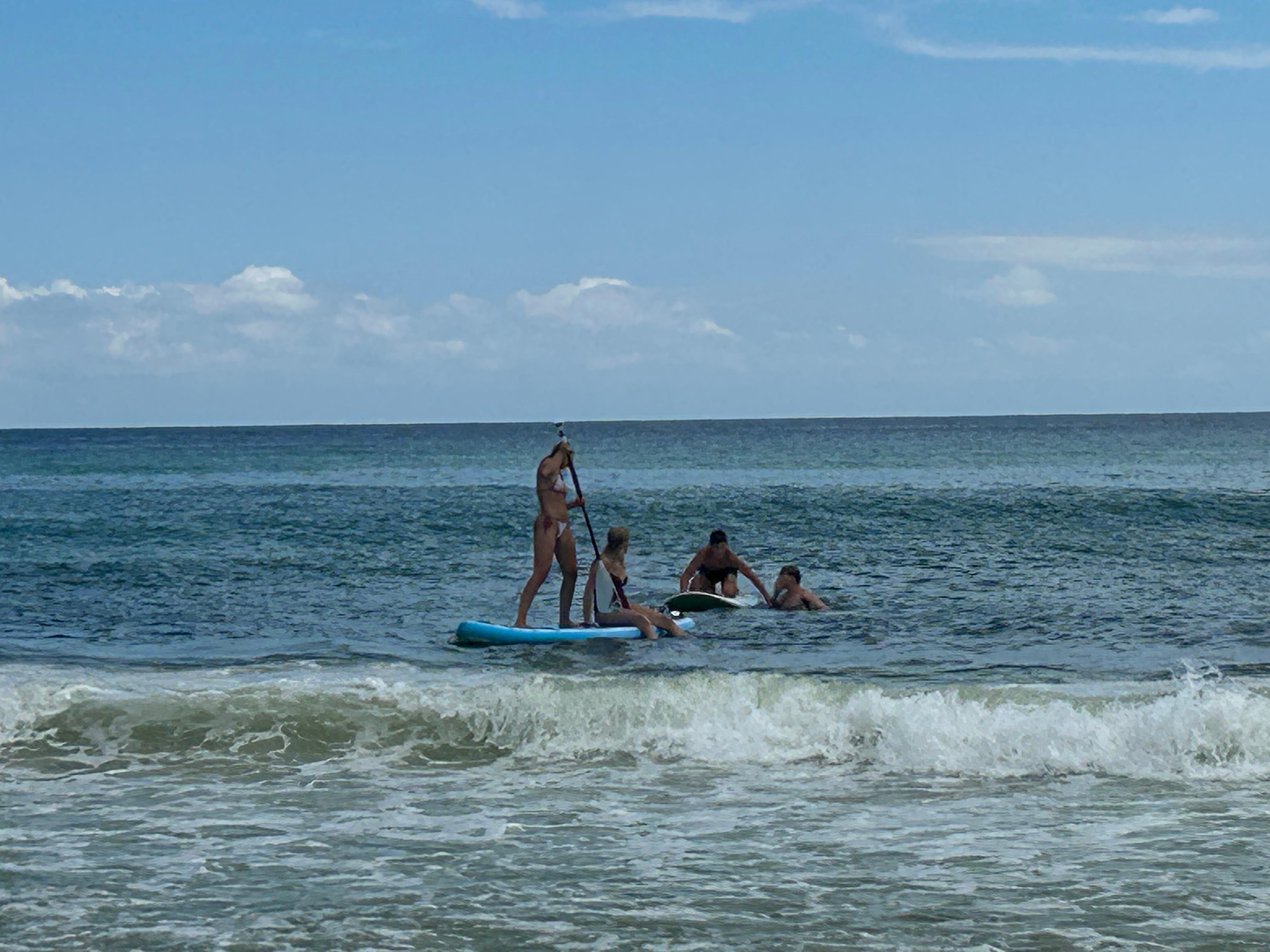 Family on board that you can rent on beach