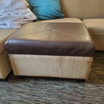 Scratched up ottoman