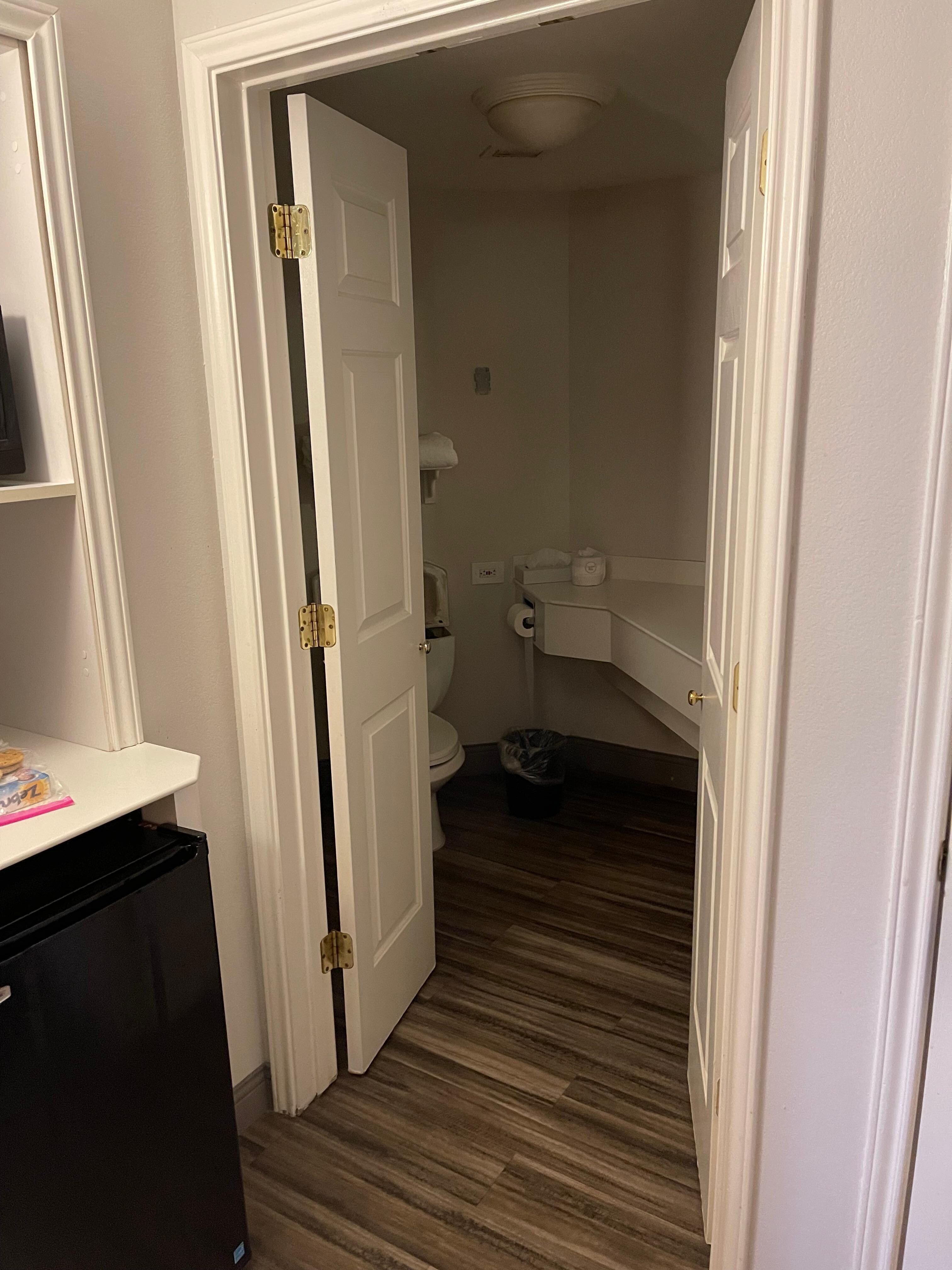 Unique bathroom doors.  