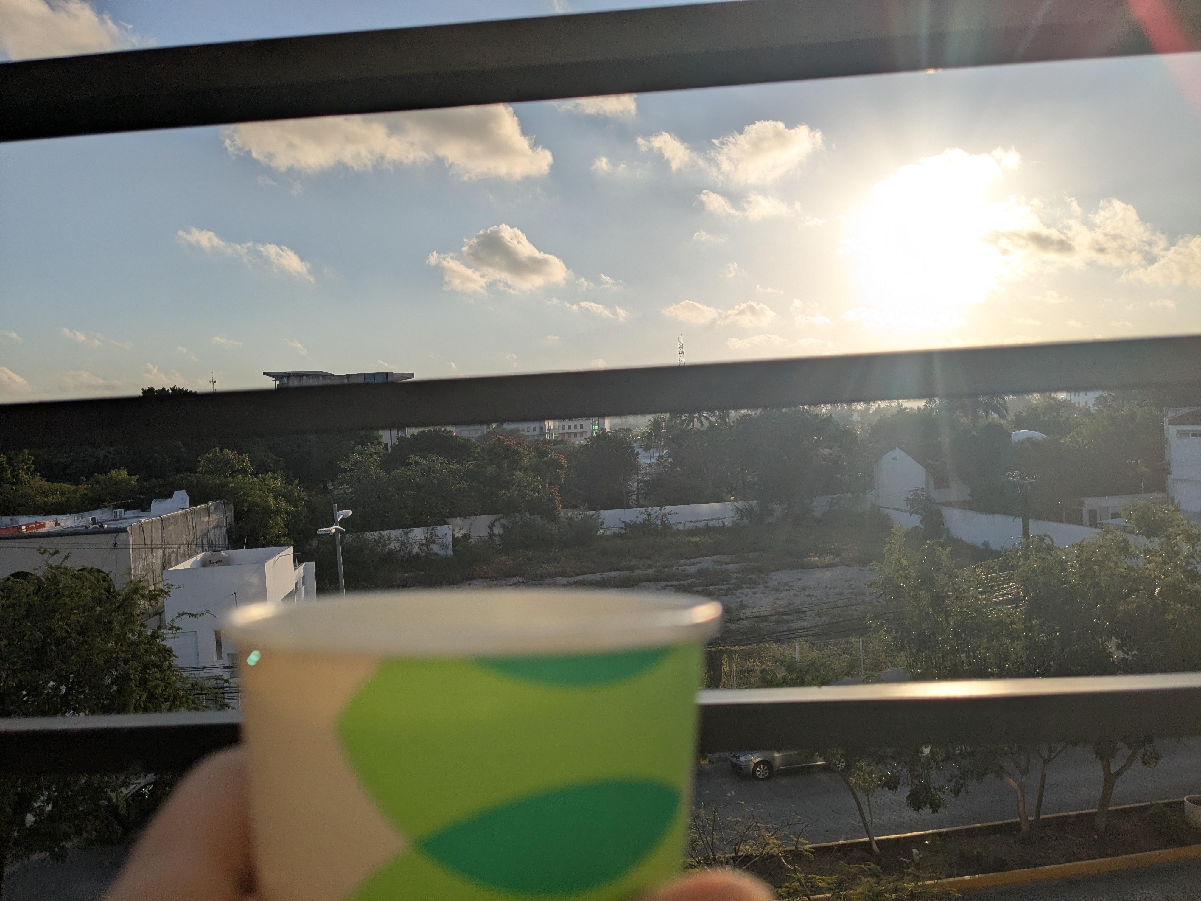 Sunrise from our balcony