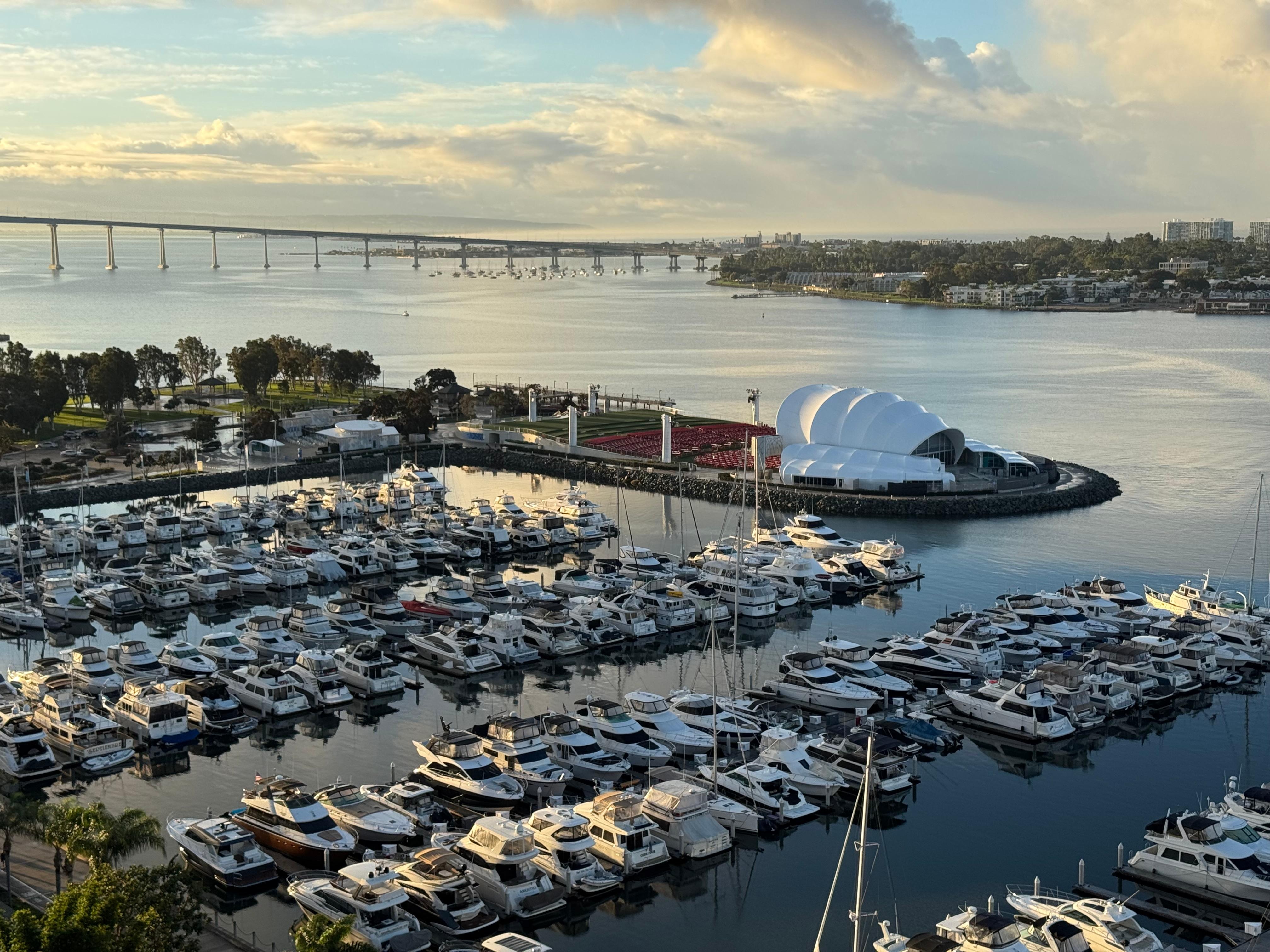 View across San Diego bay toward Coronado .
